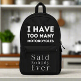 Sarcastic Motorcycle Themed Travel Backpack